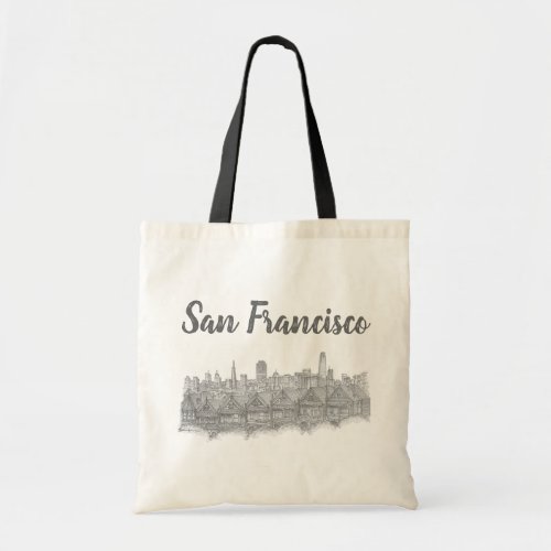 Painted Ladies San Francisco United States Tote Bag