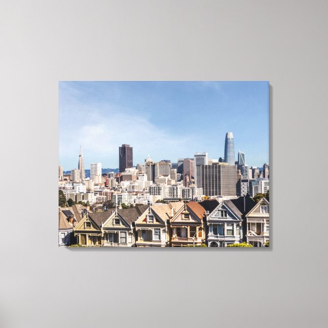Painted Ladies Victorian Homes in San Francisco Canvas Print (Front)