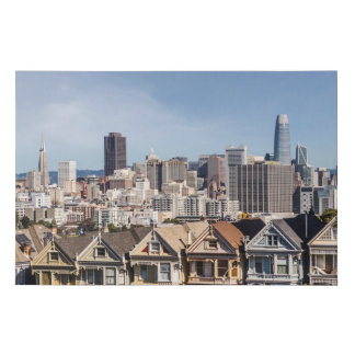 Painted Ladies Victorian Homes in San Francisco Faux Canvas Print