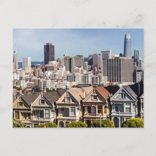 Painted Ladies Victorian Homes in San Francisco Postcard