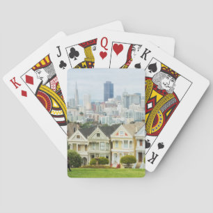 Painted Ladies, Victorian houses and skyline Poker Cards