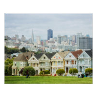Painted Ladies, Victorian houses and skyline