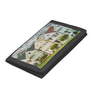 Painted Ladies, Victorian houses and skyline Tri-fold Wallet