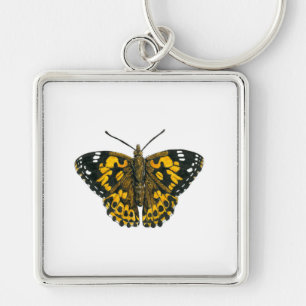 Painted lady butterfly keychain