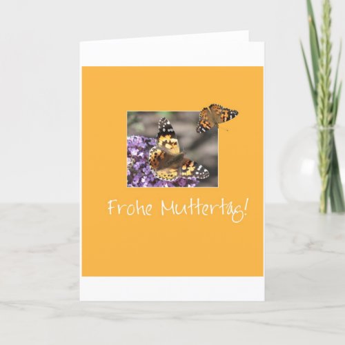 painted lady butterfly mothers day card german