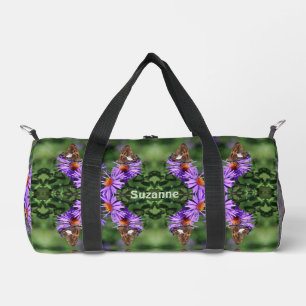 Painted Lady Butterfly On Flower Personalized Duffle Bag
