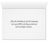 Painted Lady Butterfly on Zinnia Birthday Card (Inside Horizontal (Bottom))