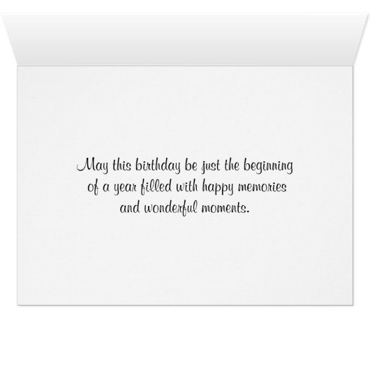 Painted Lady Butterfly on Zinnia Birthday Card (Inside Horizontal (Bottom))