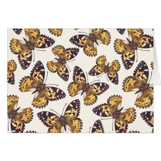 Painted lady butterfly pattern cards (Front Horizontal)