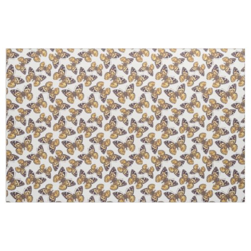 Painted lady butterfly pattern fabric