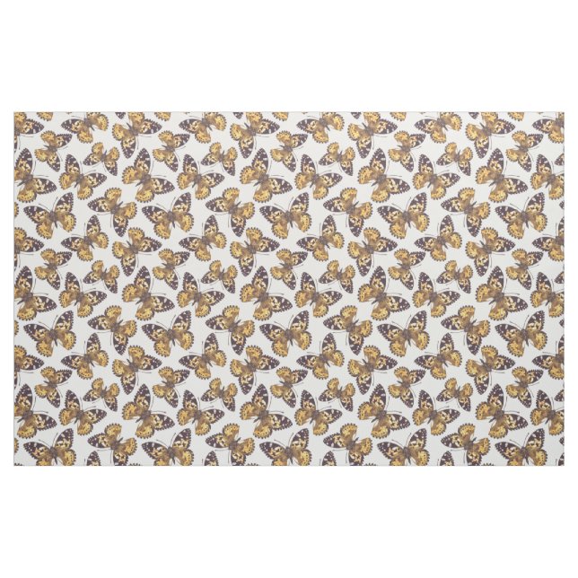 Painted lady butterfly pattern fabric (Fat Quarter)
