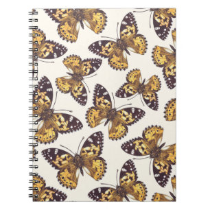 Painted lady butterfly pattern notebook