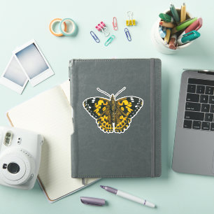 Painted lady butterfly sticker