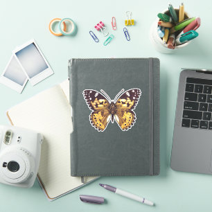 Painted lady butterfly sticker