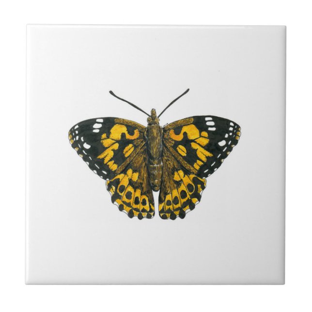 Painted lady butterfly tile (Front)