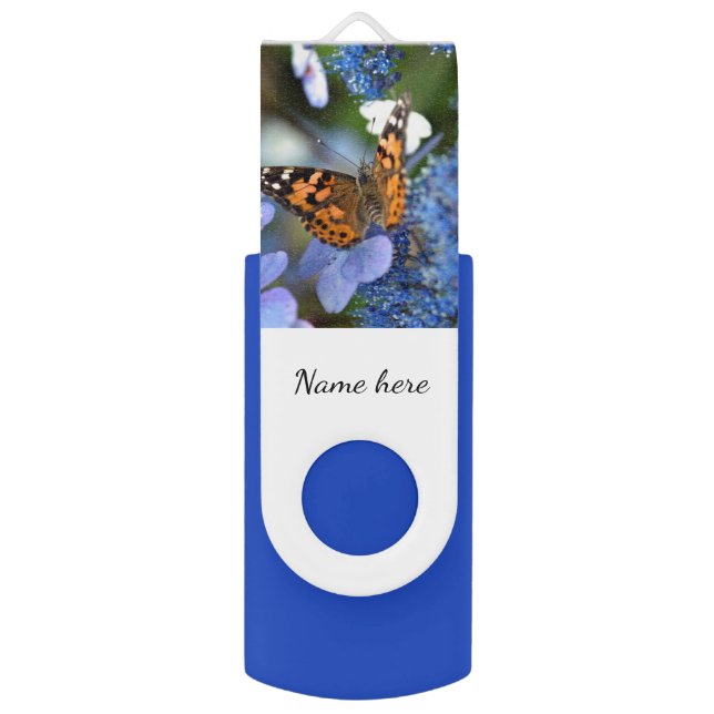 Painted Lady Butterfly USB flash drive (Front Vertical)