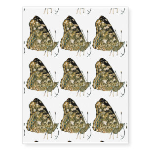 Painted Lady Cosmopolitan Butterfly Temporary Tattoos