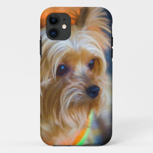 Painted Lady Yorkshire Terrier iPhone 11 Case
