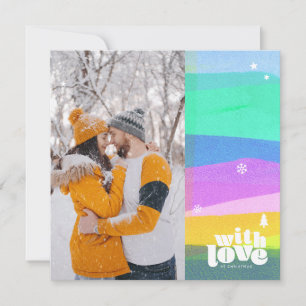 Painted Layers Love at Christmas Photo Card