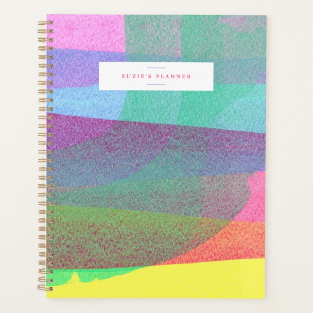 Painted Layers Spiral Bound Personalized Planner (Front)