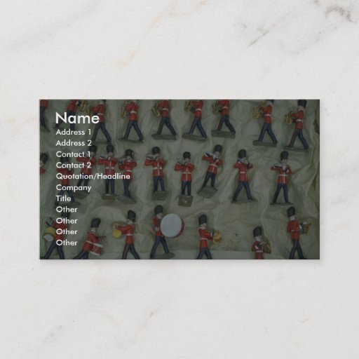 Customizable Painted lead soldiers business cards