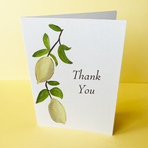 Painted Lemons Customizable  Thank You Card