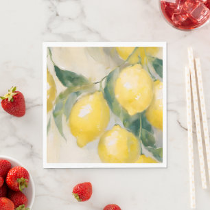 Painted lemons napkins