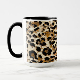 Painted Leopard Mug