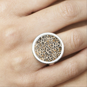 Painted Leopard Ring