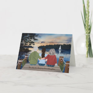 Painted Letters From Home, Granddaughter Bootcamp Card