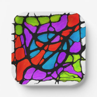 Painted light paper plates