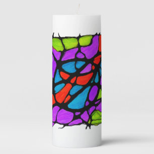 Painted light pillar candle