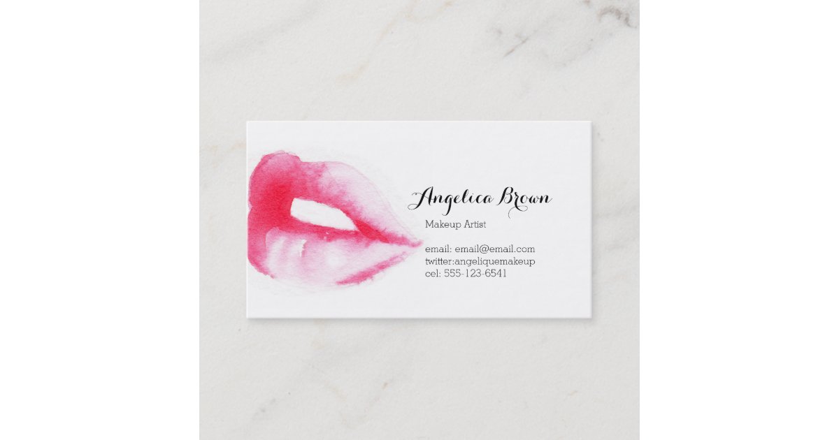 Painted Lips Business Card Zazzle
