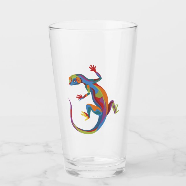 Painted Lizard Glass (Front)