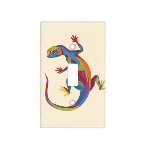 Painted Lizard Light Switch Cover