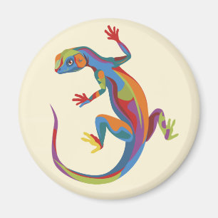 Painted Lizard Magnet