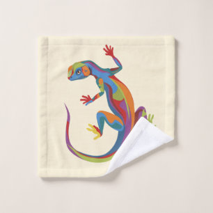 Painted Lizard Wash Cloth