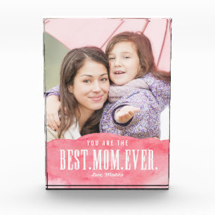 Painted Love Best Mom Ever Photo Block