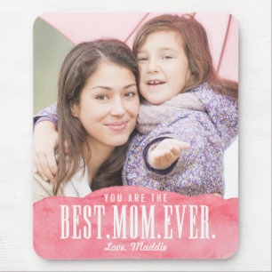 Painted Love Best Mom Ever Photo Mouse Pad