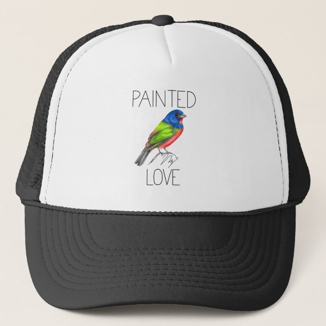 Painted Love (Painted Bunting) Trucker Hat (Front)