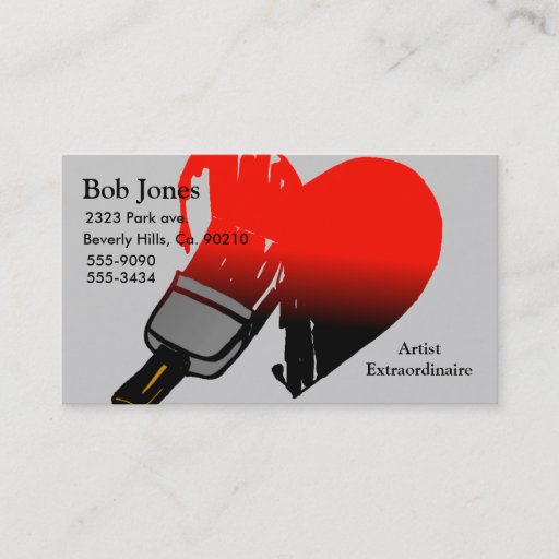 Customizable Painted Love Set Business Card Template