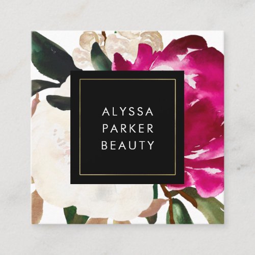 Painted Magnolia Square Business Card