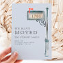 Painted mailbox watercolor new home blue moving announcement postcard
