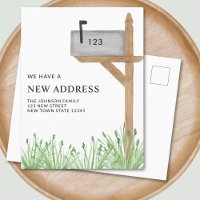 Painted Mailbox Watercolor New Home Moving