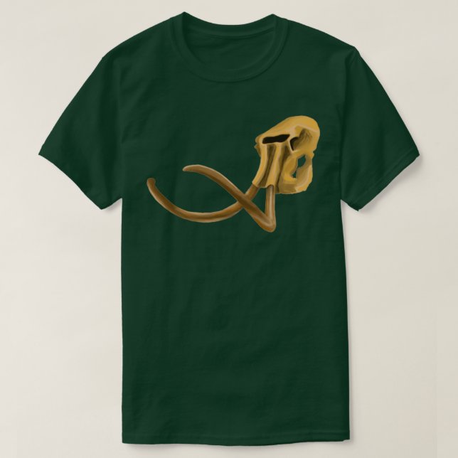 Painted Mammoth Fossil Skull T-Shirt (Design Front)