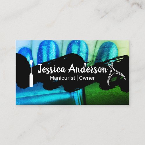 Painted Manicured Nails Business Card