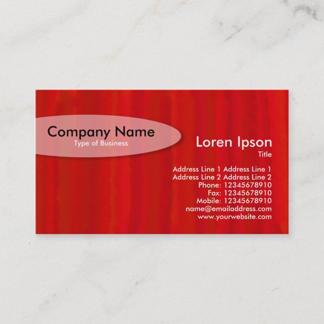Painted - Maroon Business Card (Front)