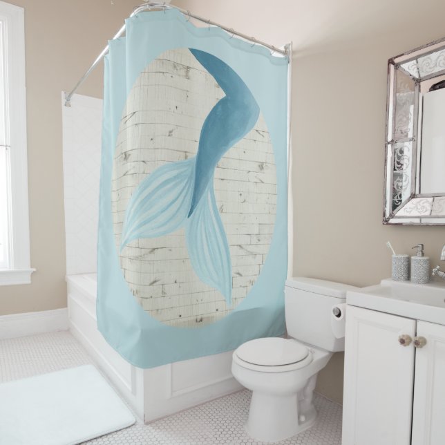 Painted Mermaid Collection Shower Curtain (In Situ)