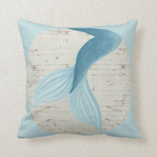 Painted Mermaid Collection Throw Pillow