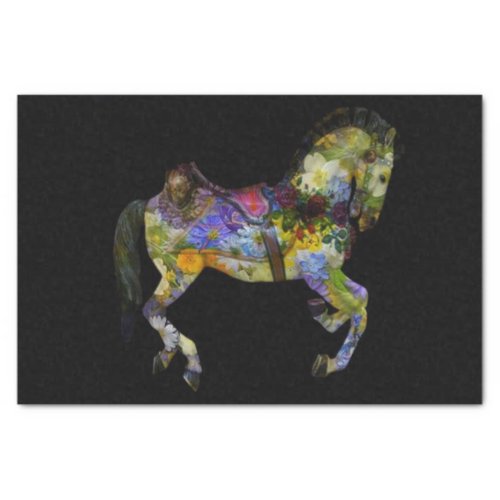 Painted Merry Go Round Horse Tissue Paper